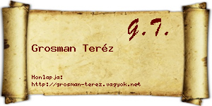 Grosman Teréz névjegykártya